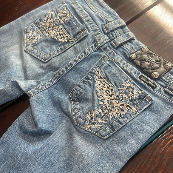 Miss Me Denim Boot Cut Jeans with Silver Embroidery - Picture 13 of 15